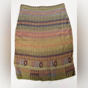 Peruvian Connection Earthy Tones Pencil Skirt